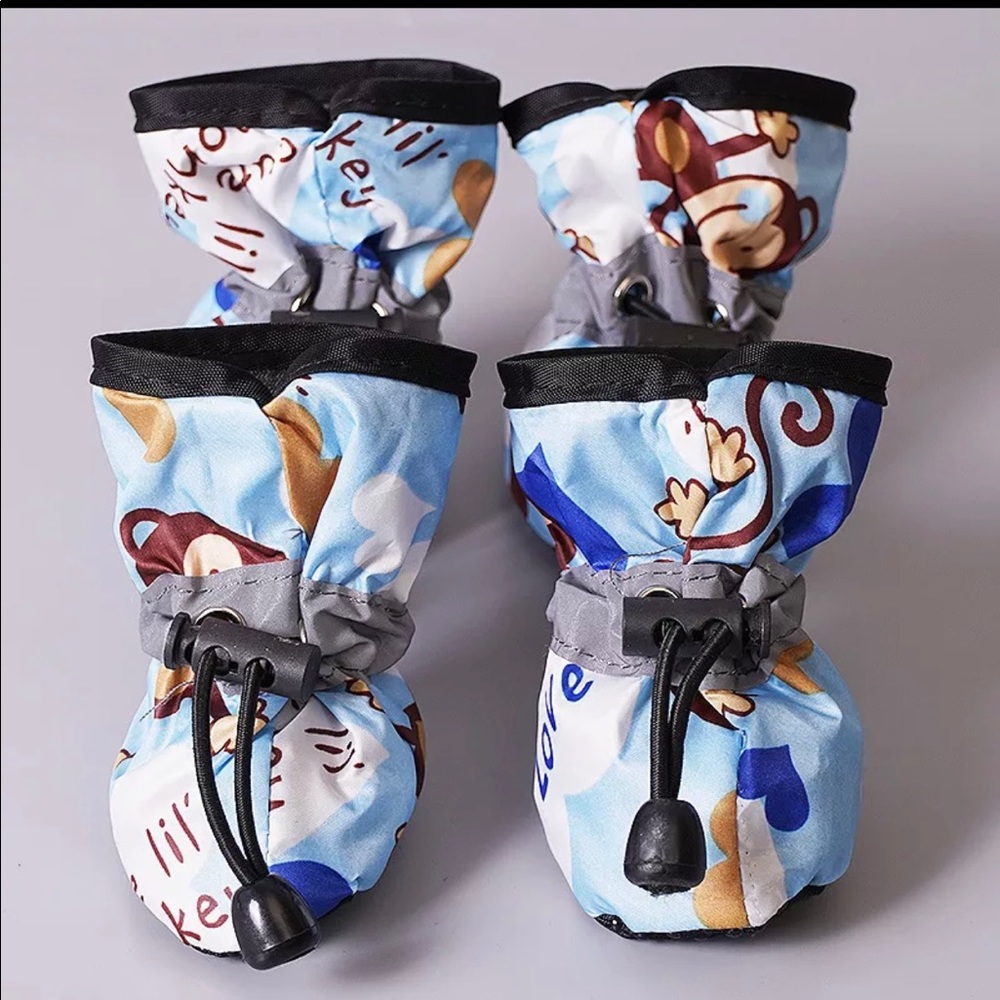 Pet dog floral boots anti slip - 3 sets